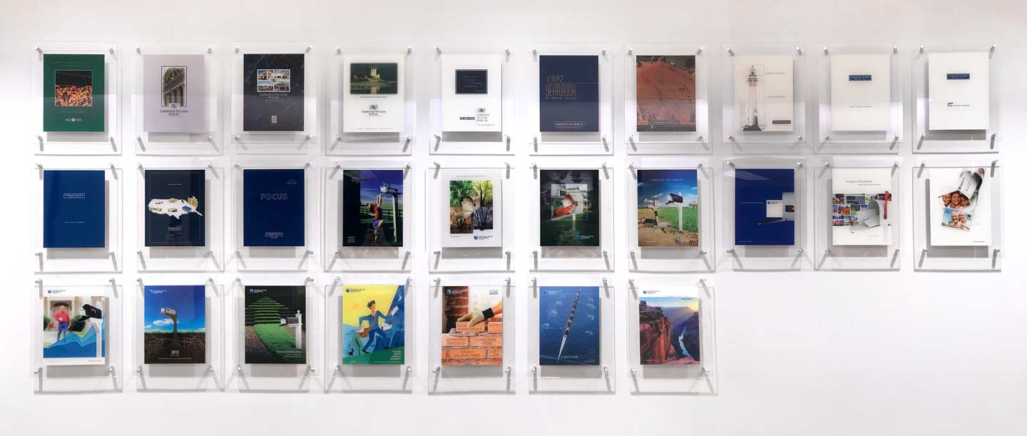 NNN Annual Report wall display